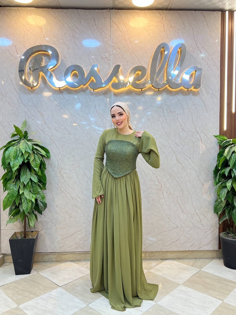 [S-239] شيفون زيتي منفوش حورساج بلاستيك