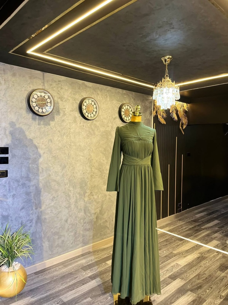 [S-38] شيفون زيتي دبل كلوش فيونكه وسط
