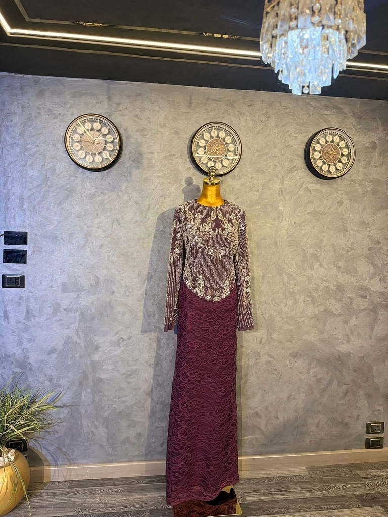 [S-74] دانتيل هاند عنابي