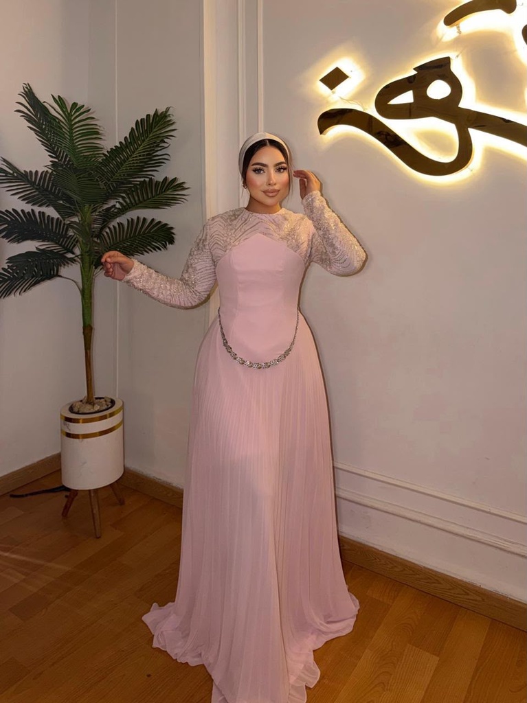 [S-136] شيفون فهاند فوق روز  كورساج ساده