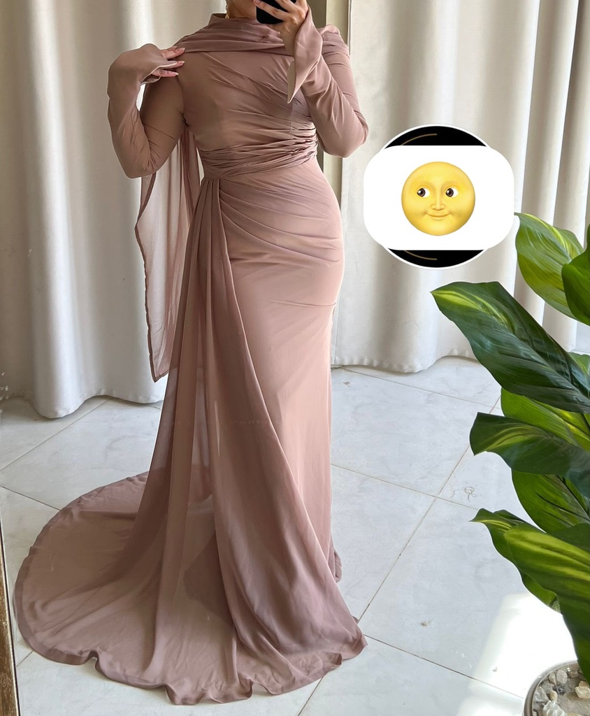 [S-154] شيفون كافيه صك ساده